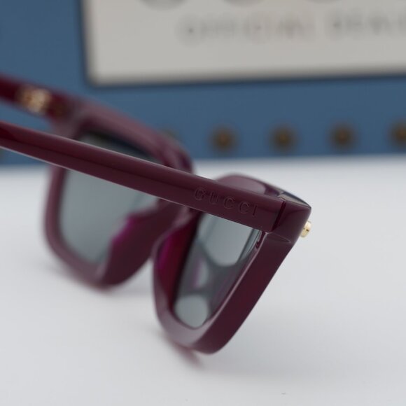 Gucci GG1944S 003 Rectangle Sunglasses - Plum/Smoke